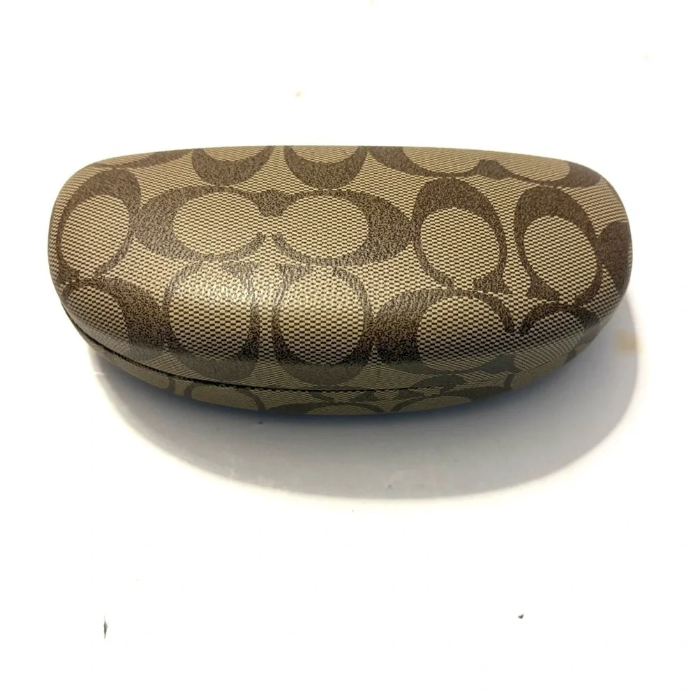 COACH Eyeglasses Hard Case Brown Signature Monogram